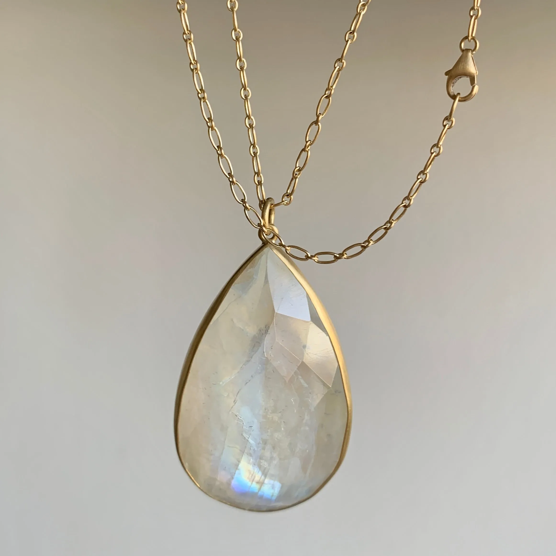Extra Large Moonstone Teardrop Pendant