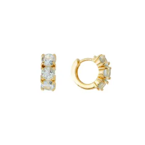 Fairley Blue Topaz Huggies