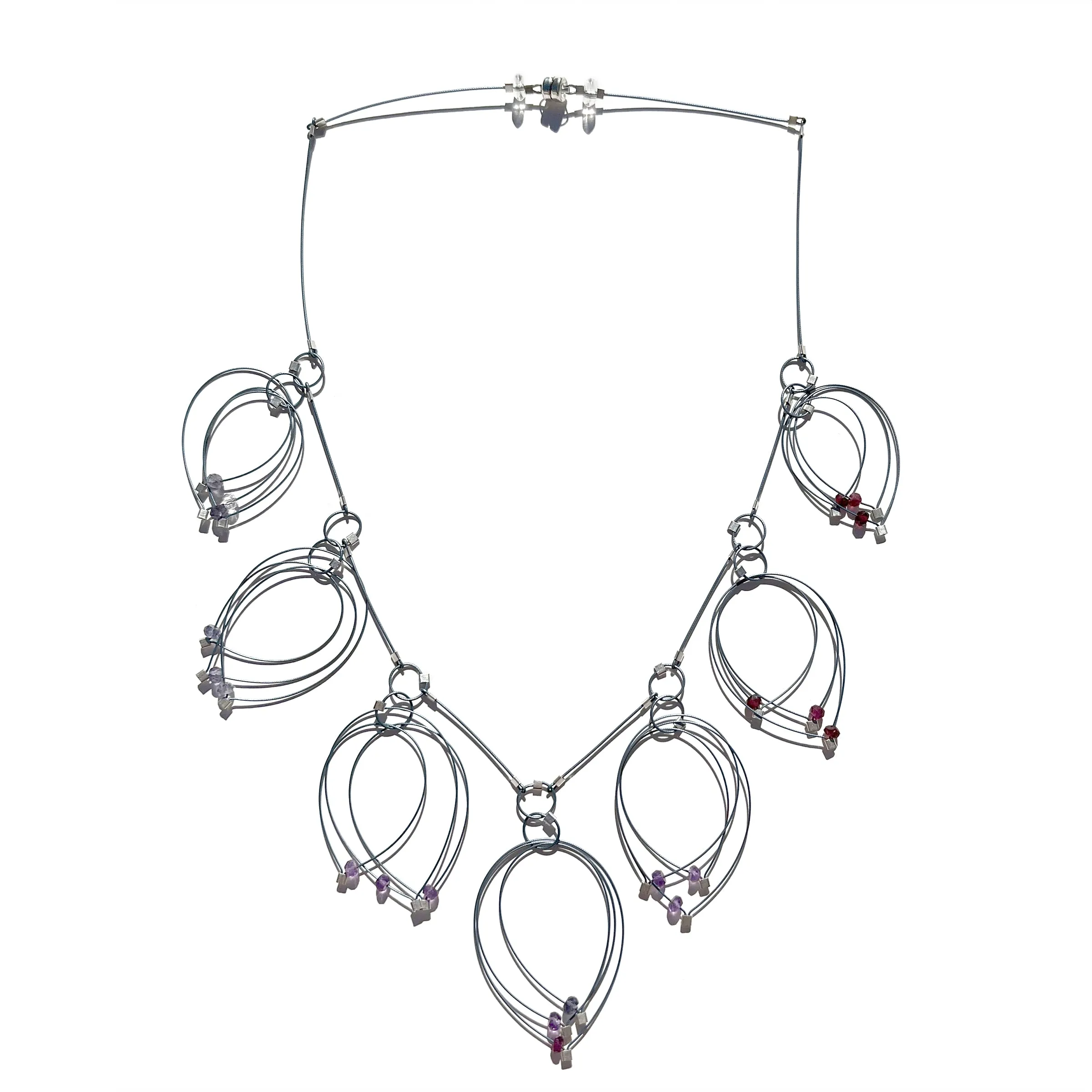 Feather Teardrop Pod Necklace
