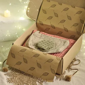 Festive Gift Set | Bath Wrap, Vanity Pouch & Face Care Pad | Large | Set of 3