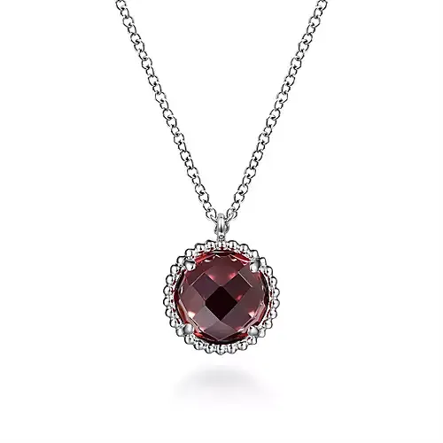 Gabriel & Co Garnet Pendant Necklace