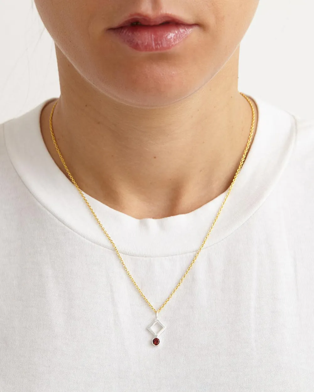 Garnet January Birthstone Charm