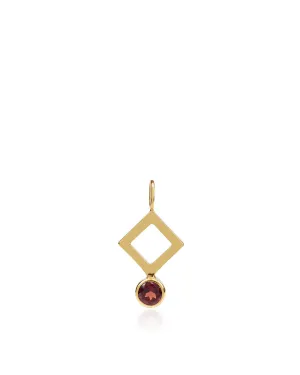 Garnet January Birthstone Charm