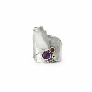 Glacier Amethyst & Garnet Ring