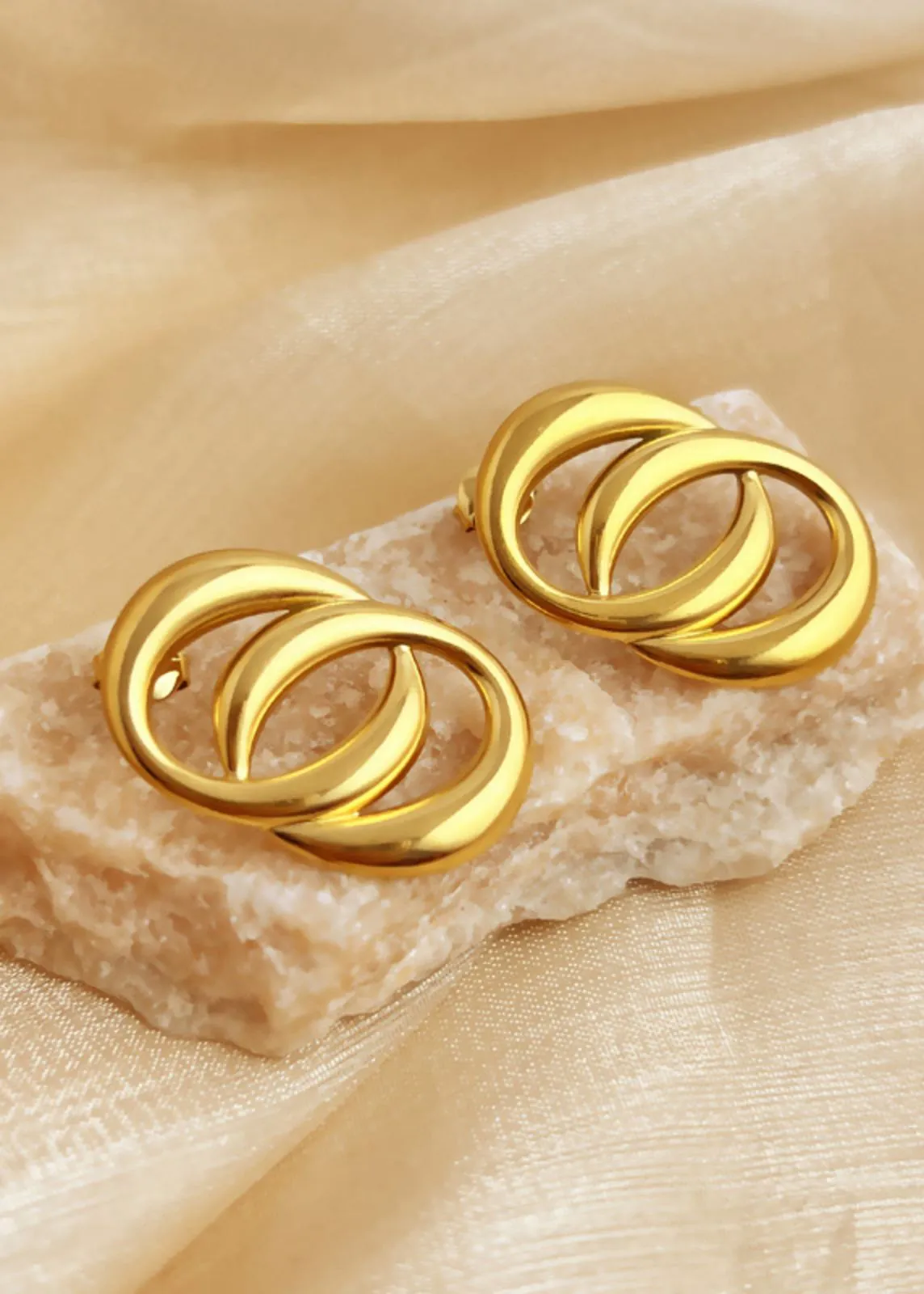 Gold Double Hoop Earrings