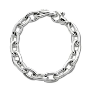 Heavy Oval Link Silver Bracelet