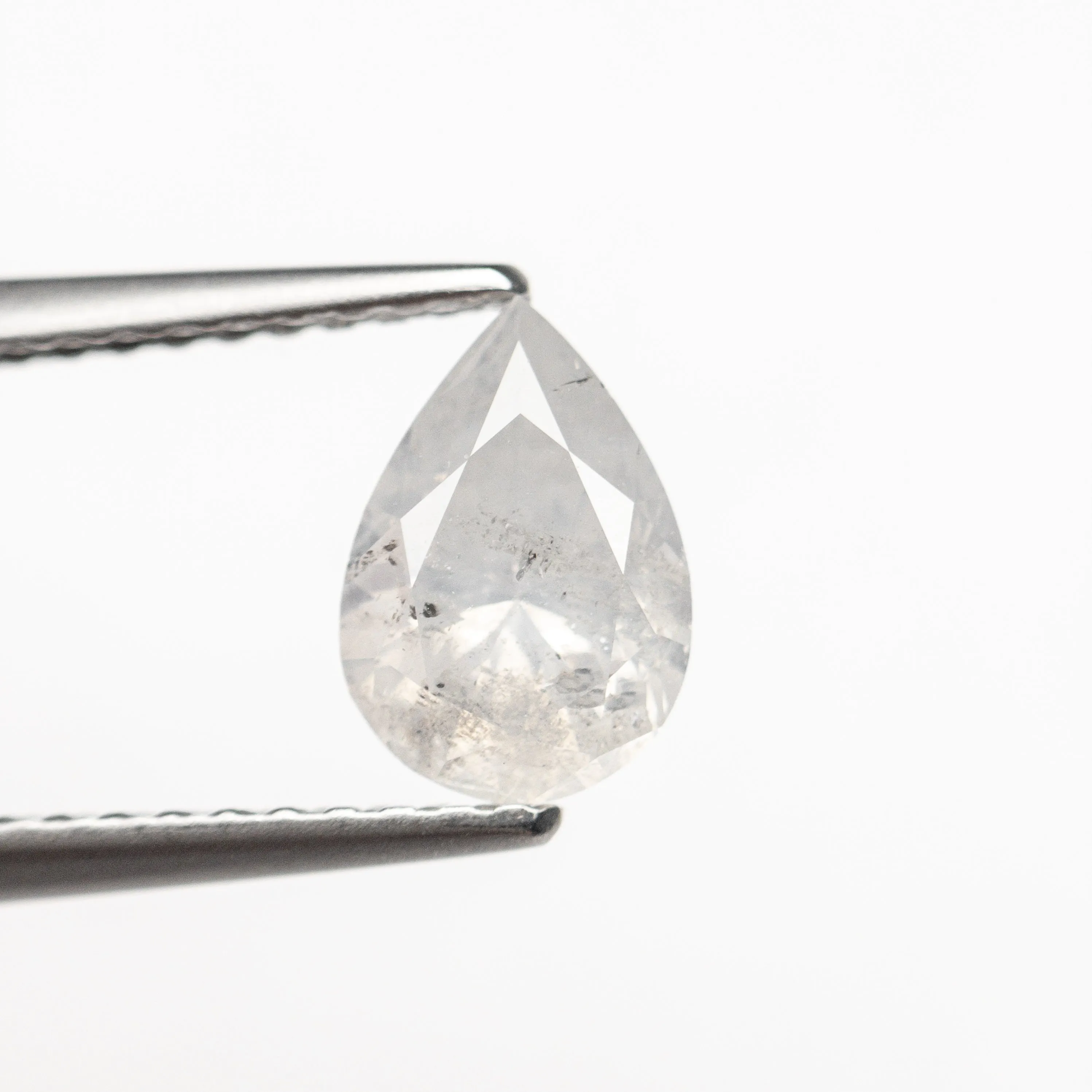 Icy Salt and Pepper Brilliant Diamond - 0.89ct Pear