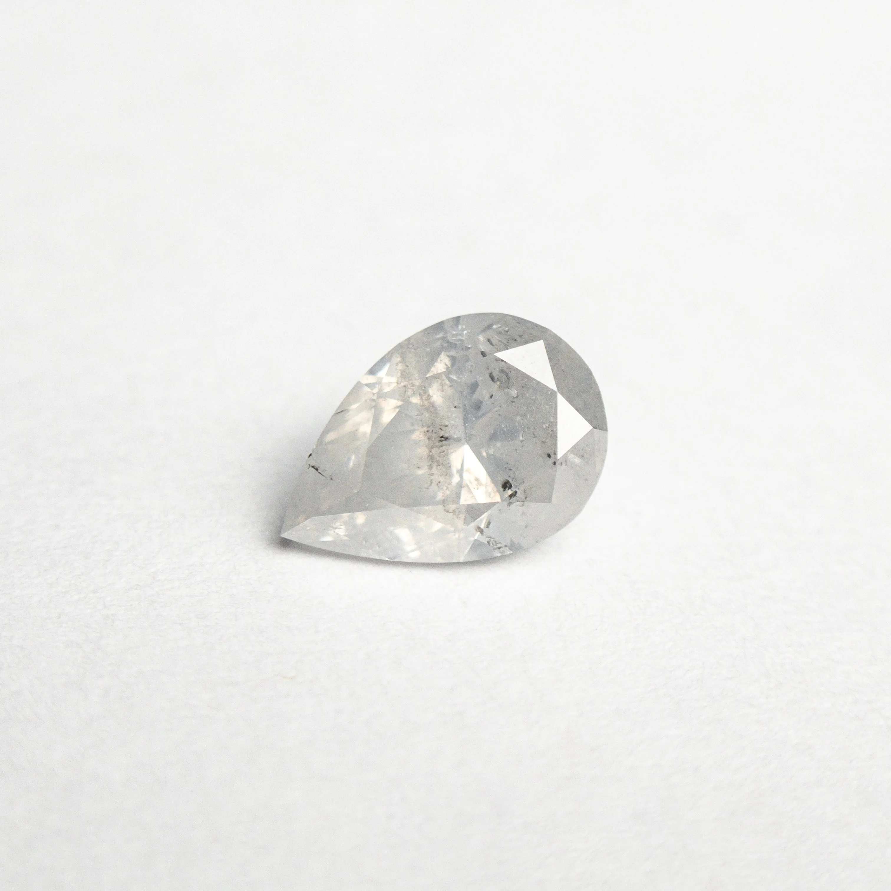 Icy Salt and Pepper Brilliant Diamond - 0.89ct Pear