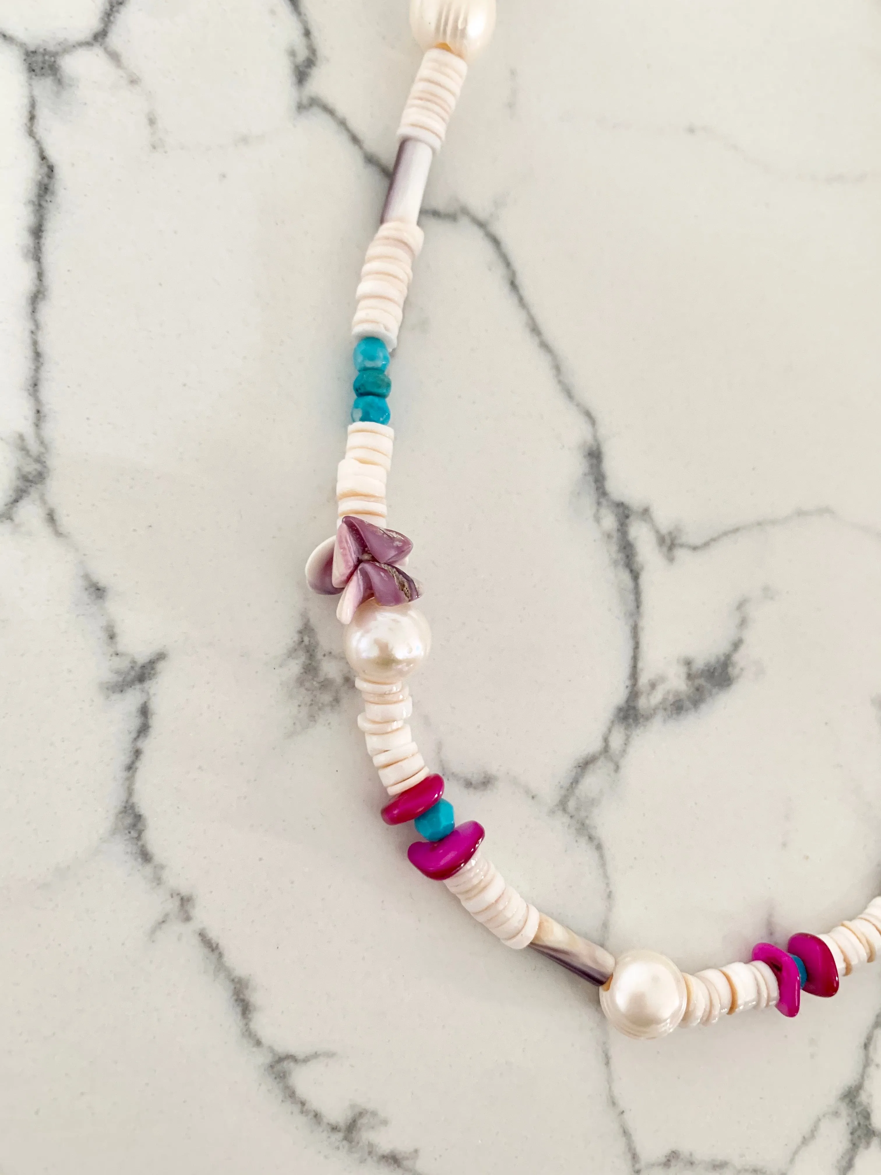 Island Royalty - Heishi Puka Shell Necklace