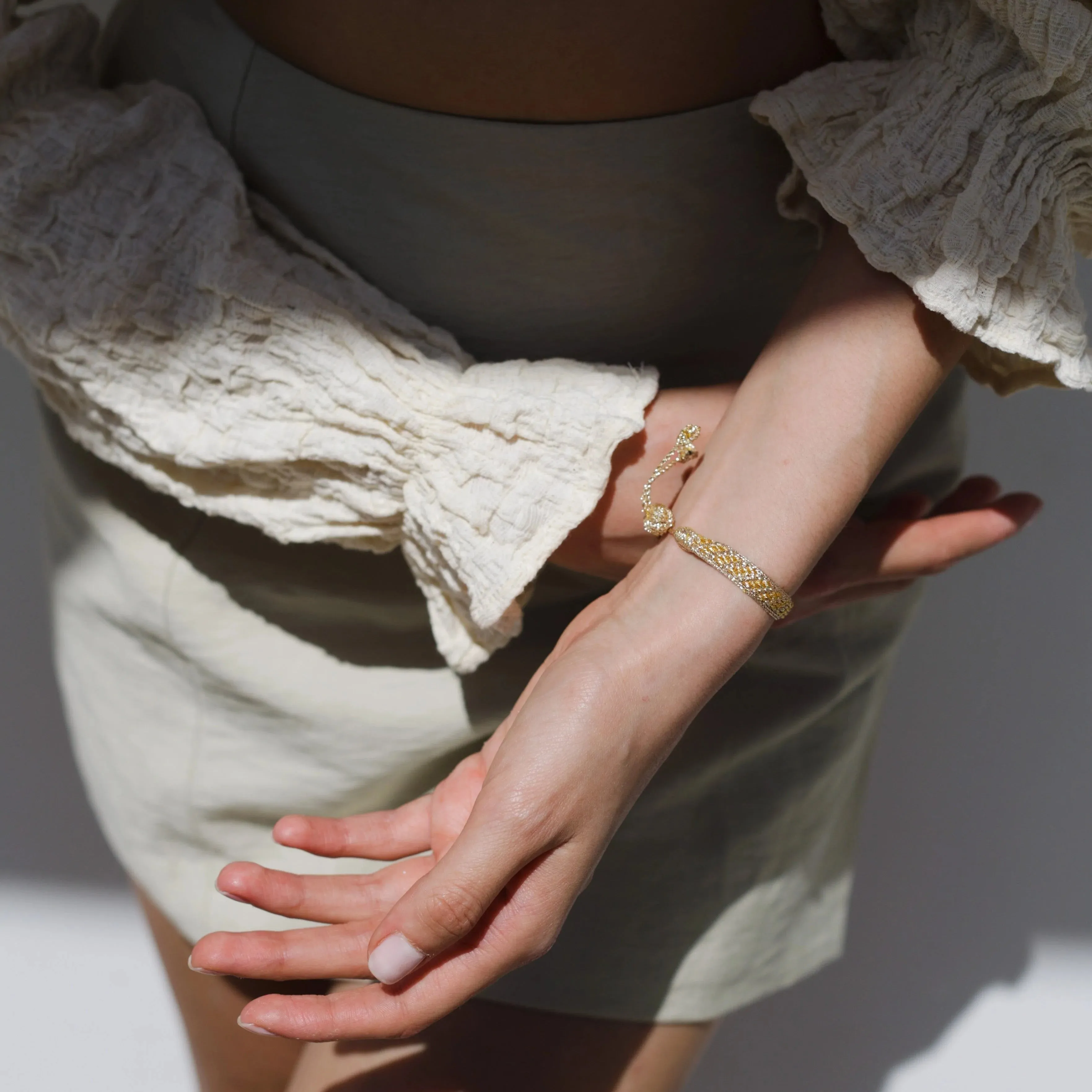 Izy n°2 bracelet in Rose Gold Amber