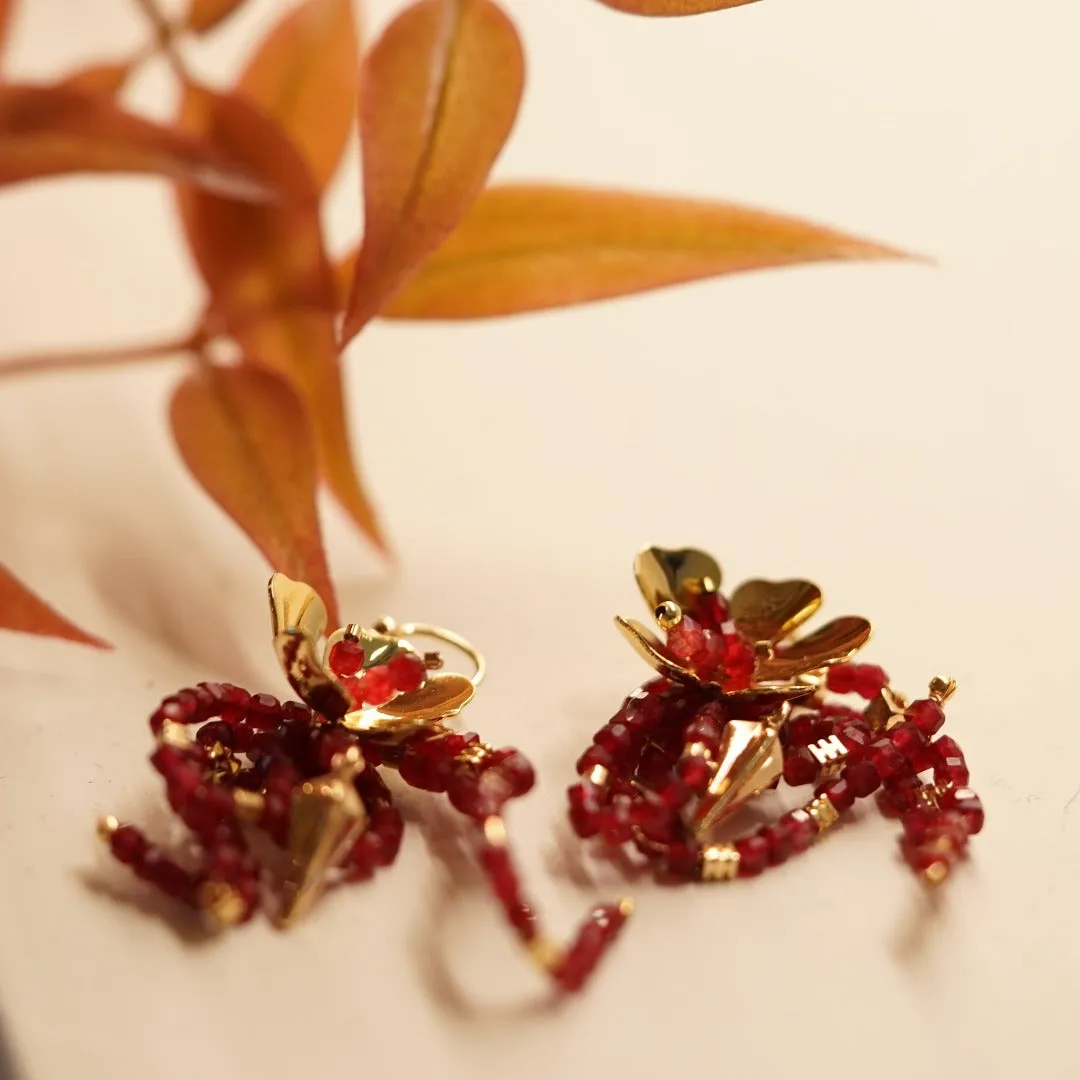 Jade Vine Agate Earrings