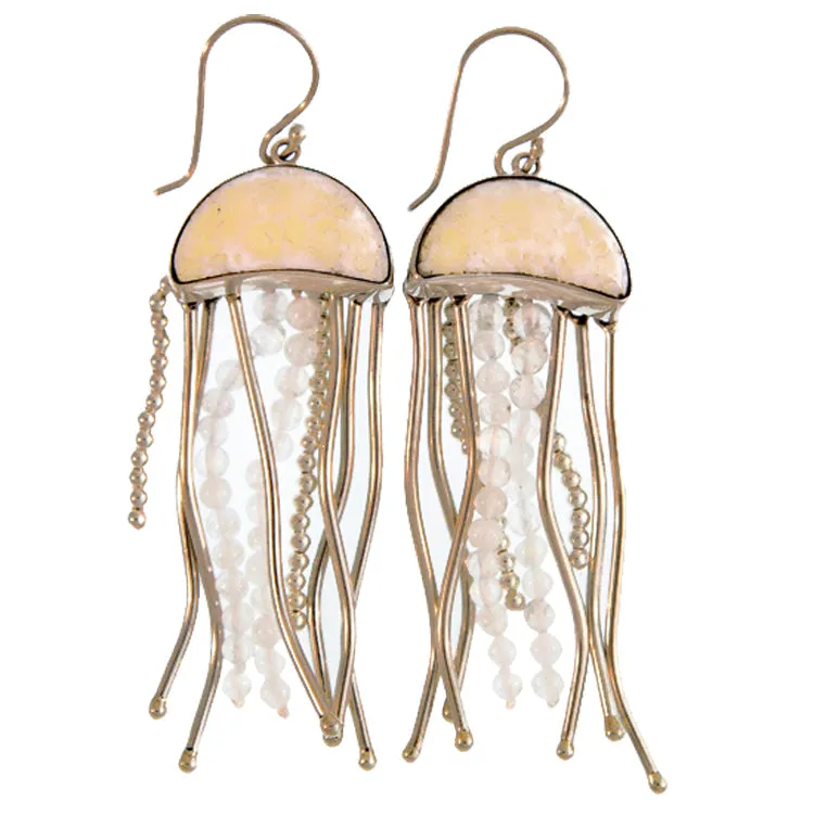 Jellyfish Earrings, Sterling