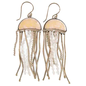 Jellyfish Earrings, Sterling
