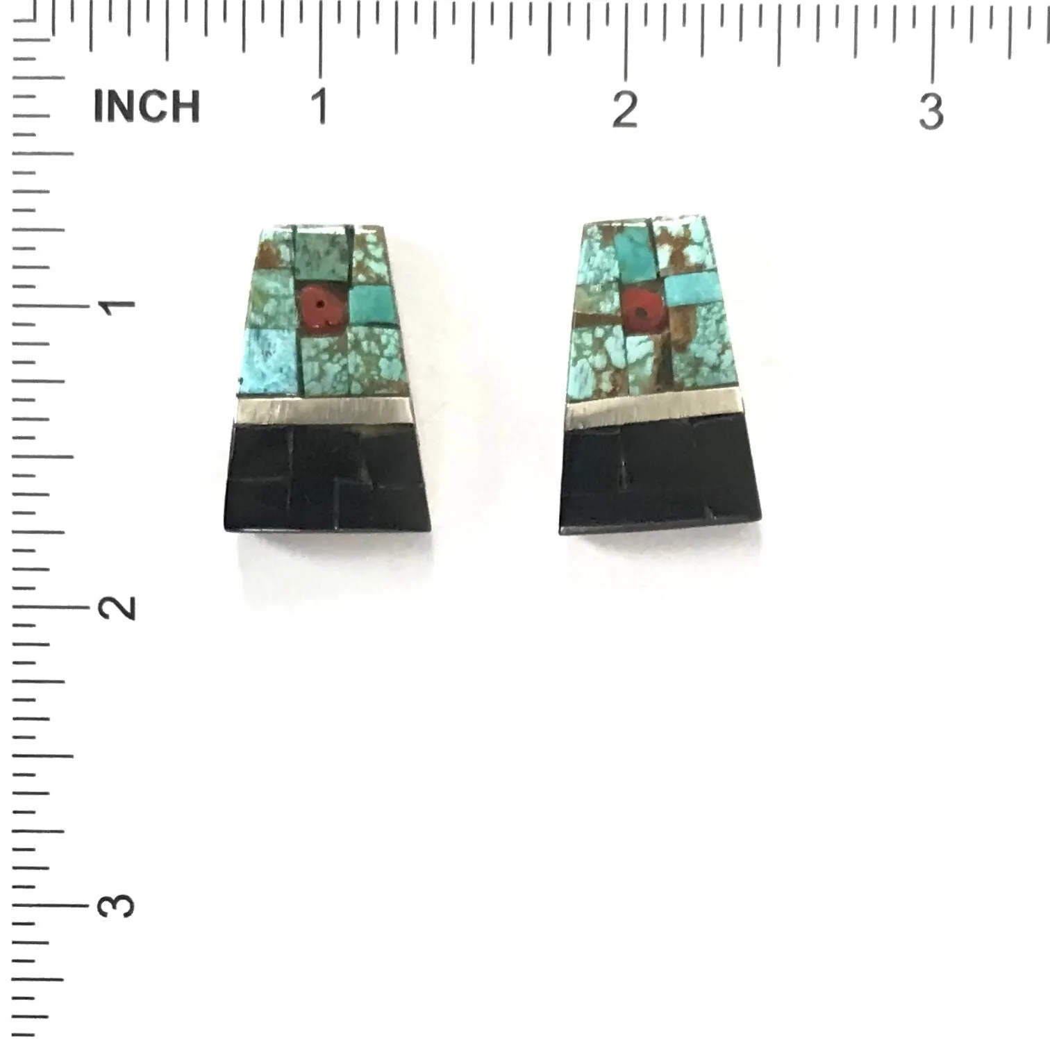 Joel Pajarito Multi-Gemstone Mosaic Inlay Earrings