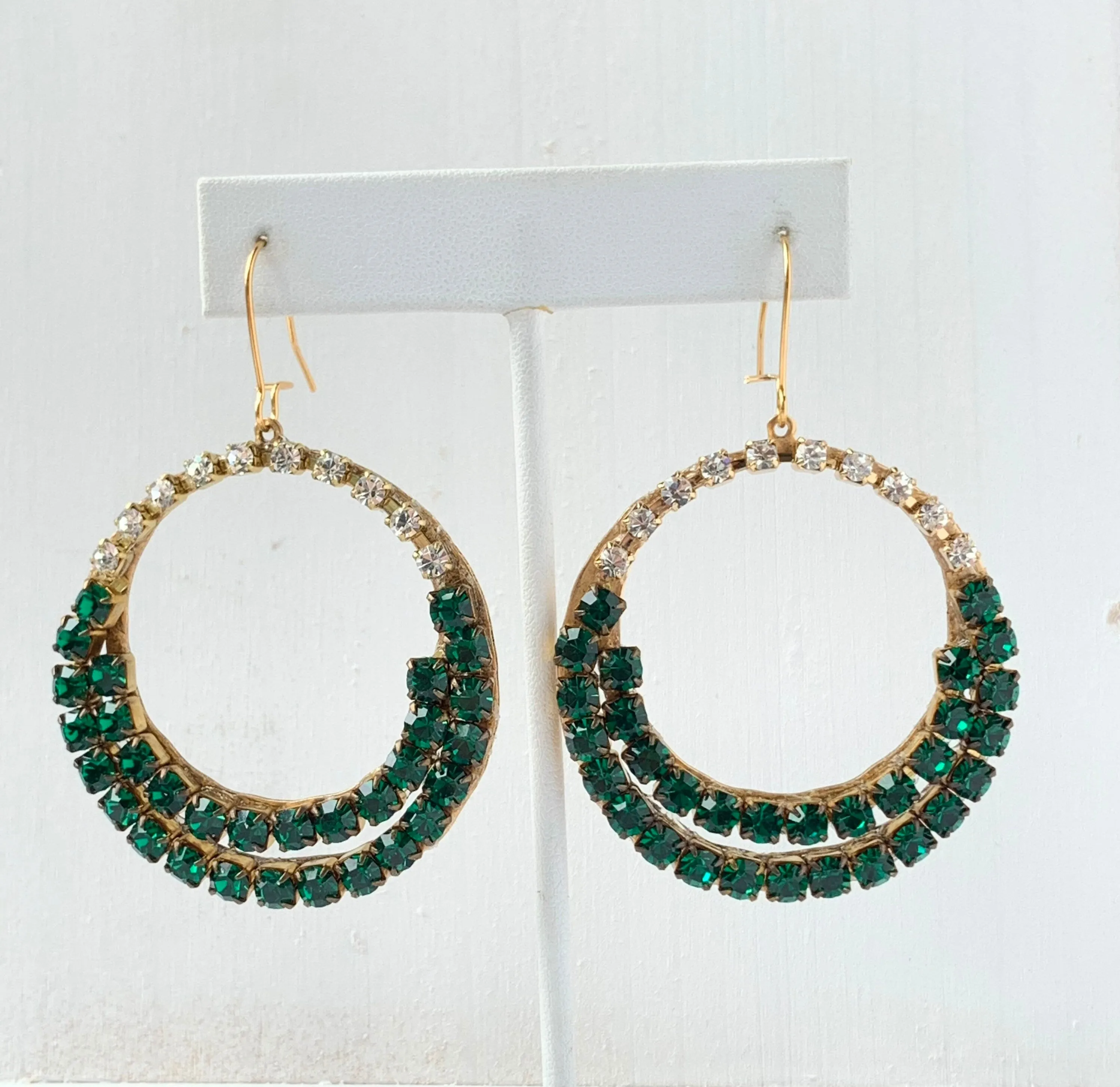 Juniper Rhinestone Hoop Earrings
