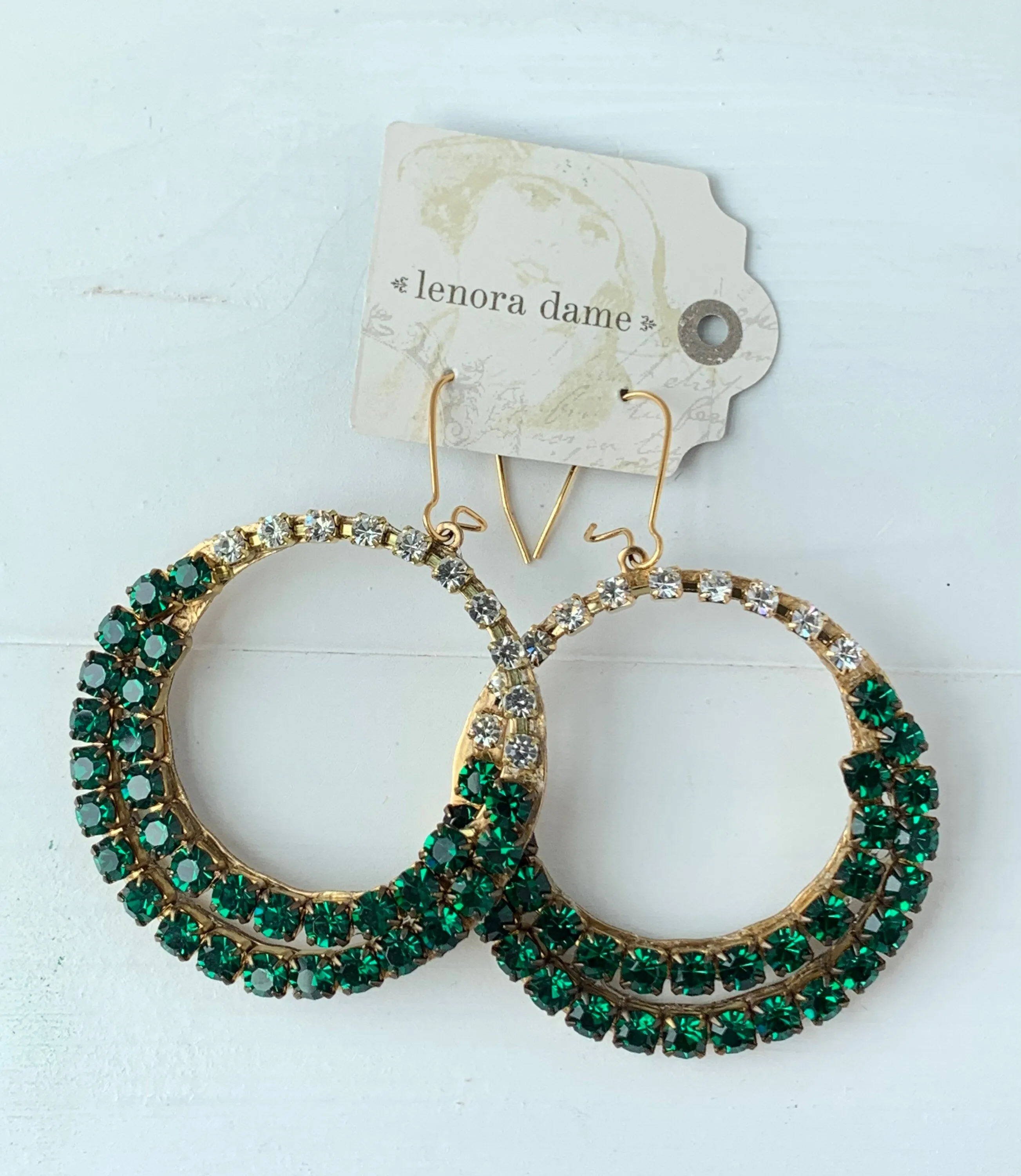 Juniper Rhinestone Hoop Earrings