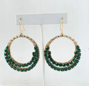 Juniper Rhinestone Hoop Earrings