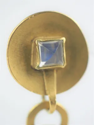 Krinos, Daphne – Gold and Moonstone Earrings