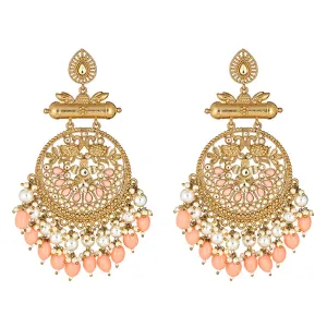 Krishna Earrings in Coral