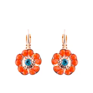 Large Cosmos Leverback Earrings in "Rainbow Sherbet" *Custom*