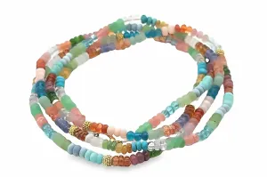 Lauren k Multi Color gemstone Beaded Necklace
