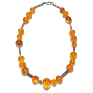Liquid Amber Bead Necklace