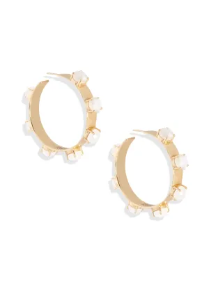 Maria Hoop Earrings | Moonstone