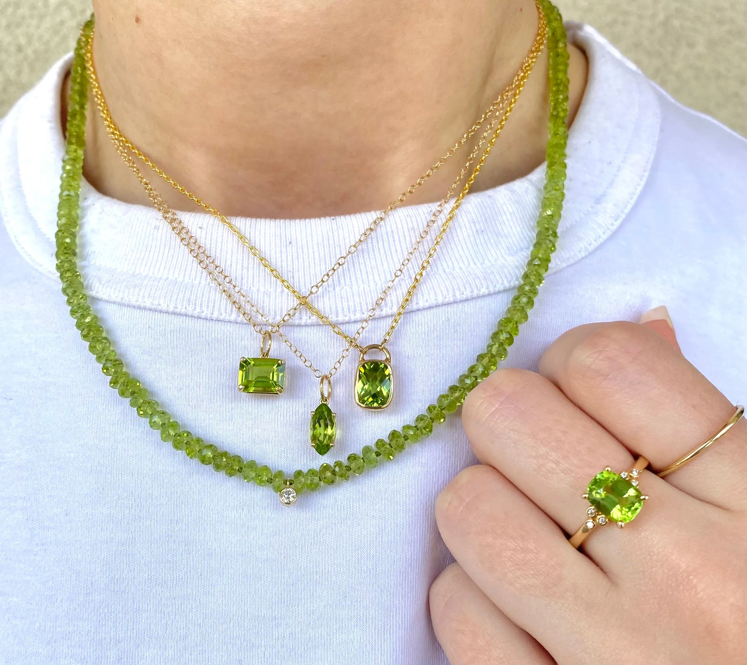 Marquise Peridot Pendant
