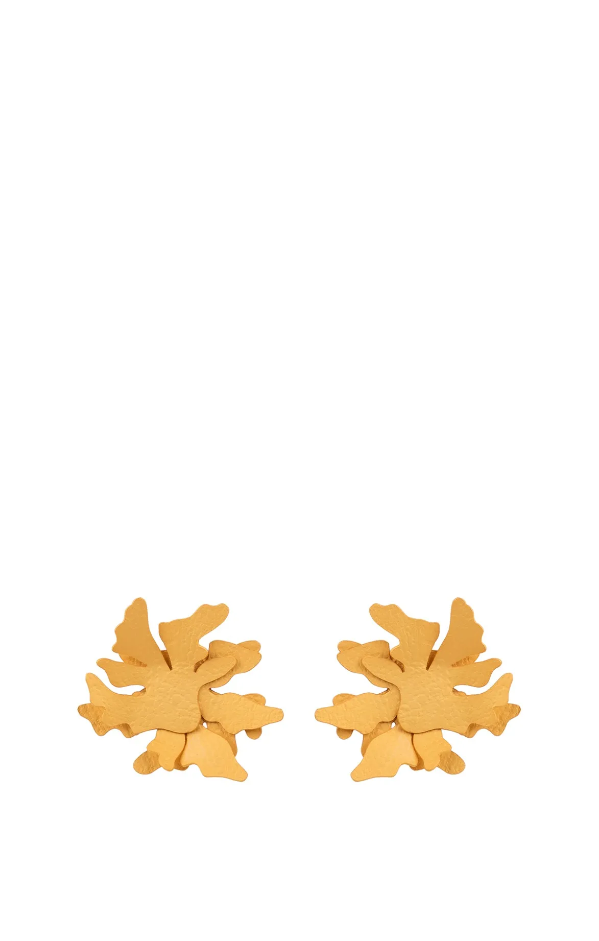 Matte Gold Coral Studs