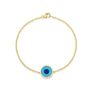 MINI TURQUOISE INLAY EVIL EYE BRACELET