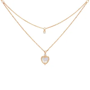 Moonstone & Pearl Gold Layered Necklace - Miracle