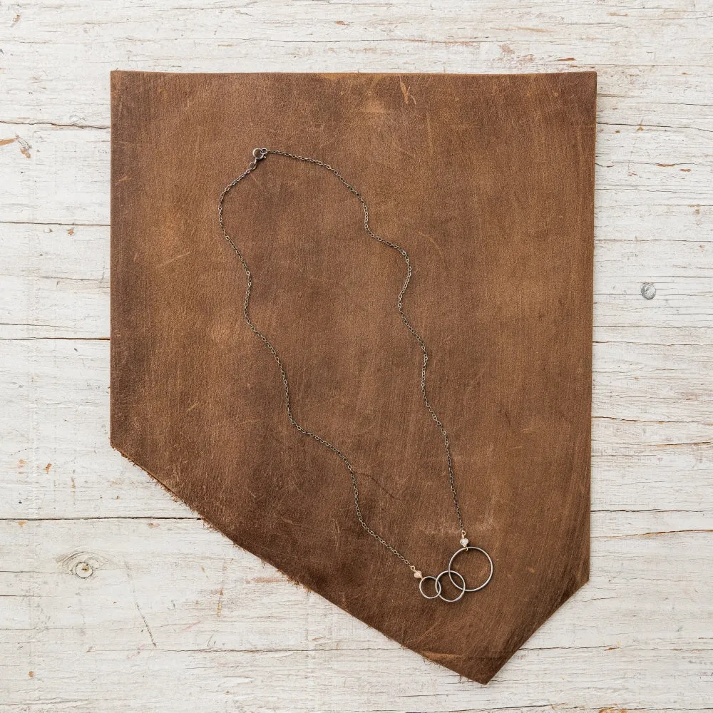 Moonstone Graduating Circle Necklace