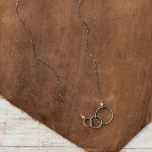 Moonstone Graduating Circle Necklace