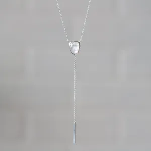 Moonstone Selene Lariat Necklace in Sterling Silver #1