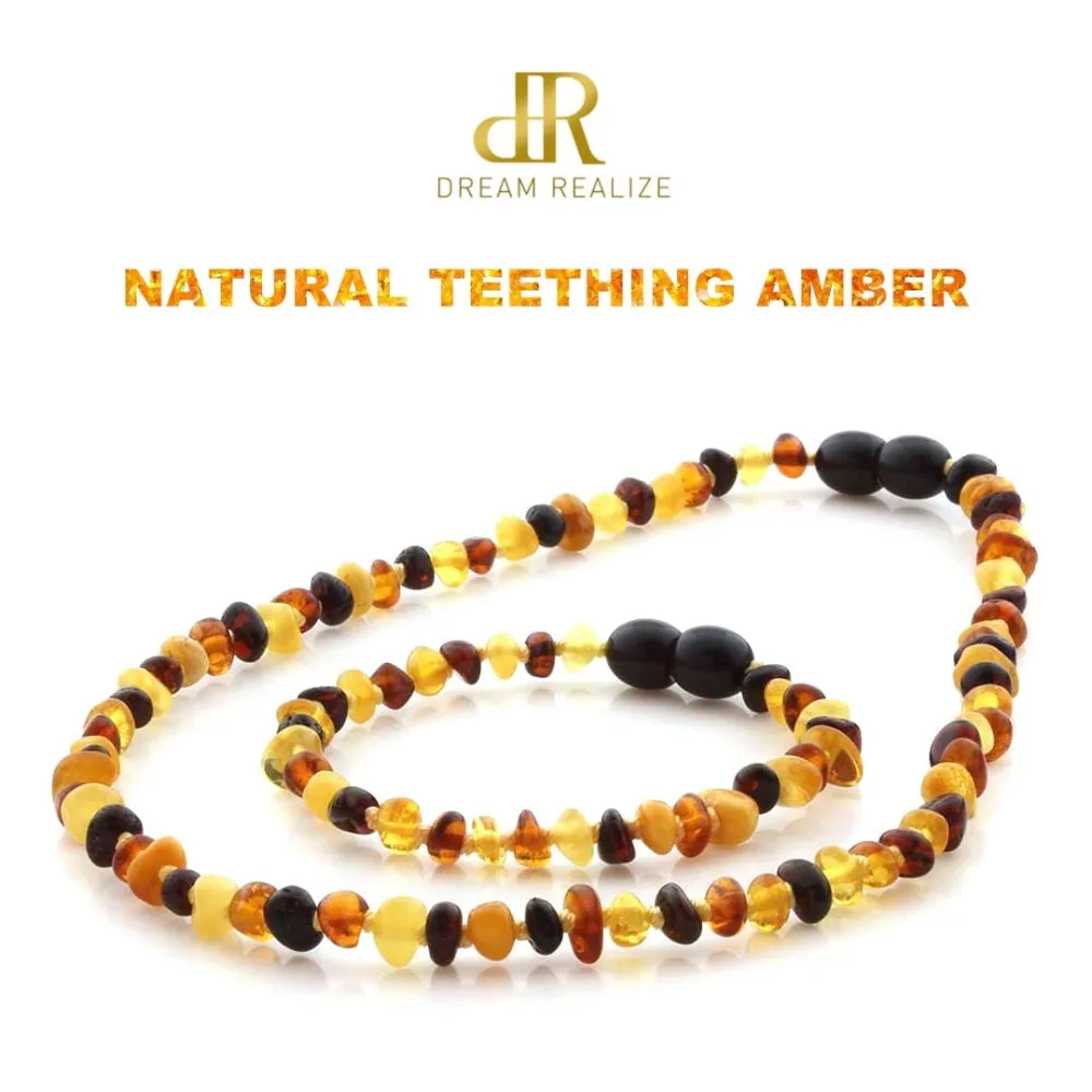 Natural Amber Beads Necklace Genuine Baltic Amber Stone Baby Necklace Gift