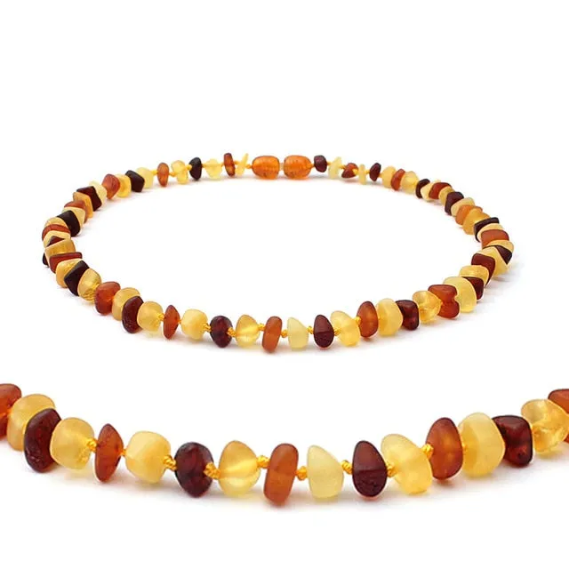Natural Amber Beads Necklace Genuine Baltic Amber Stone Baby Necklace Gift