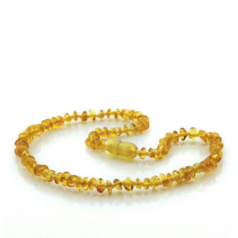 Natural Amber Beads Necklace Genuine Baltic Amber Stone Baby Necklace Gift