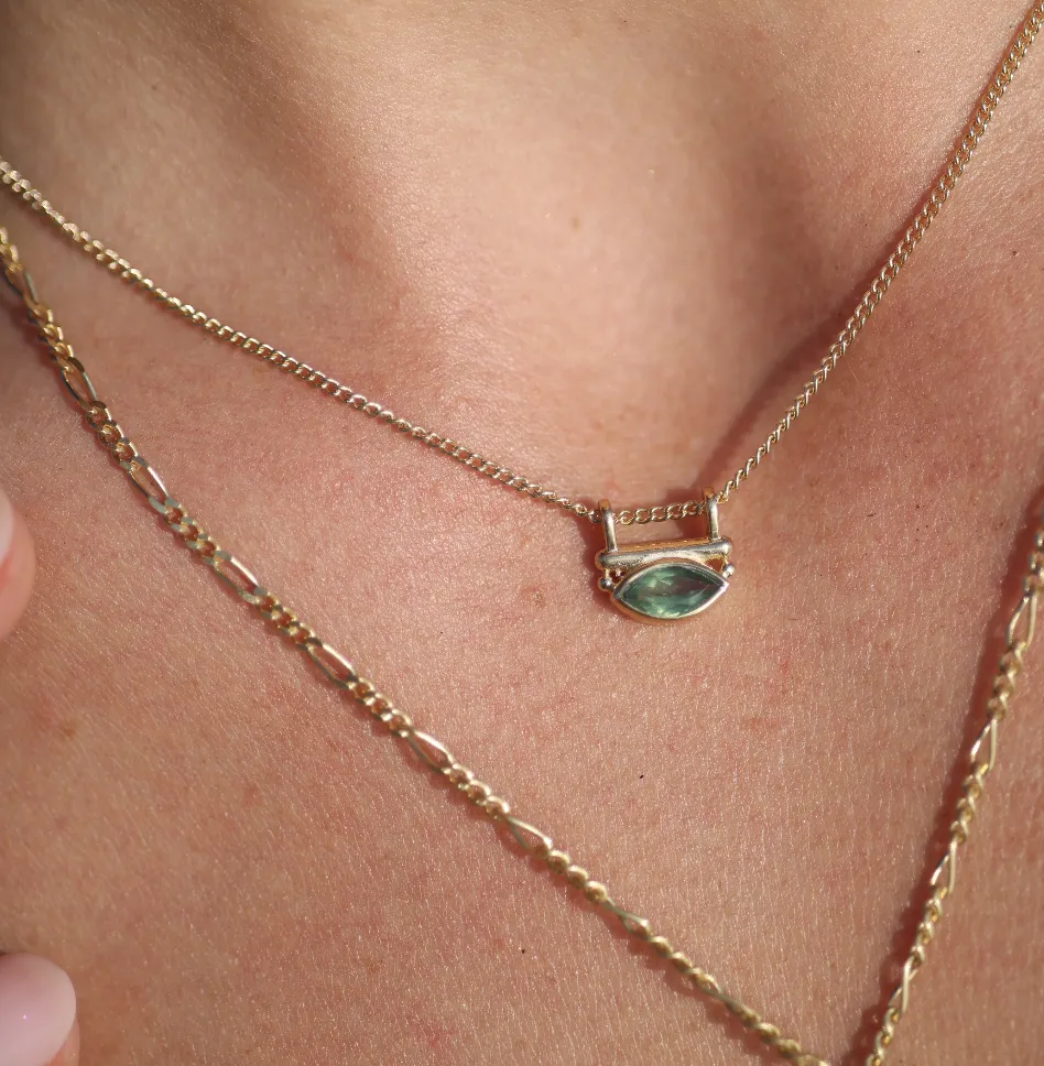Nyra Apatite Gold Necklace