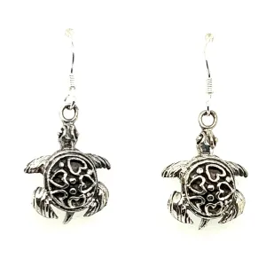 P244 Turtle Hook Earrings