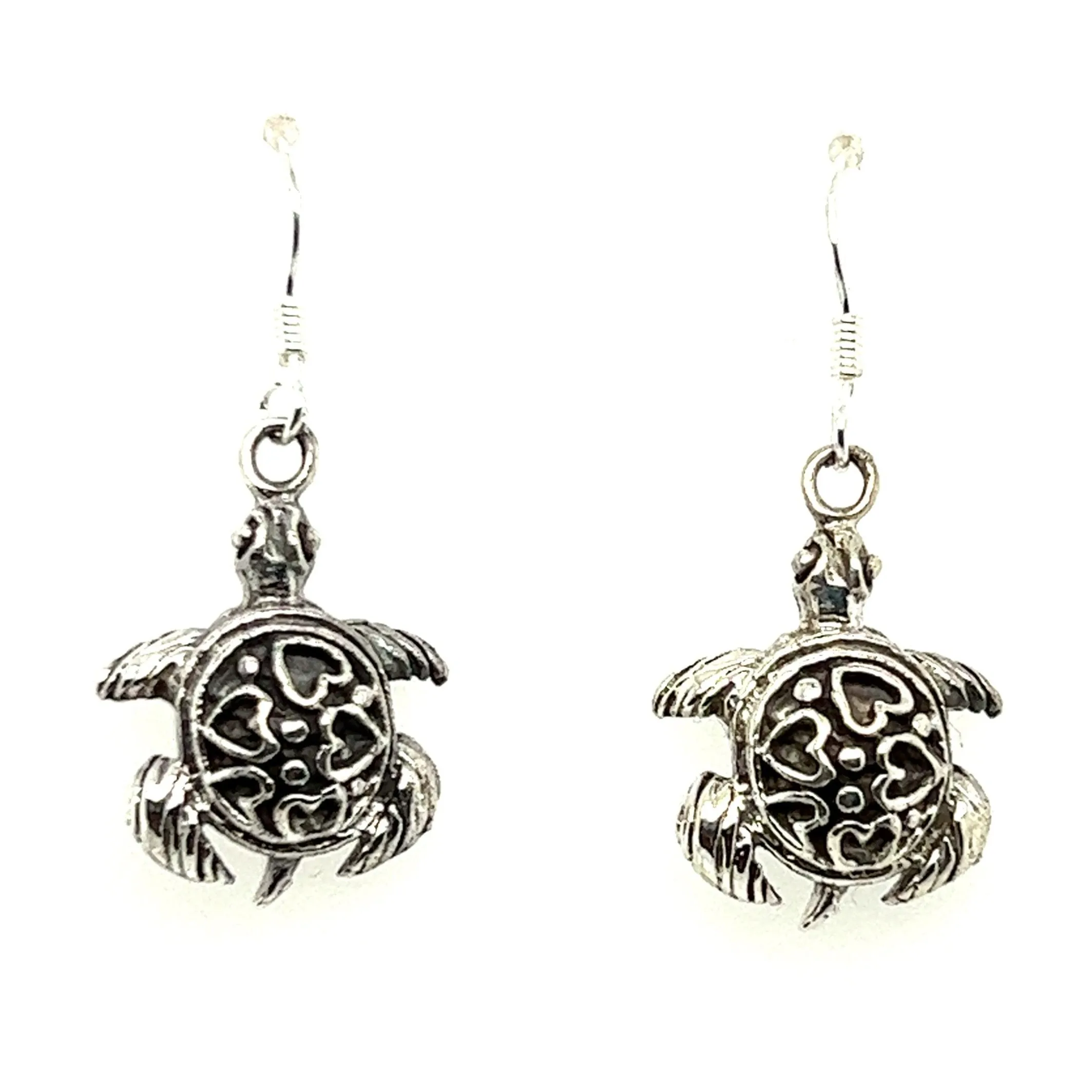 P244 Turtle Hook Earrings