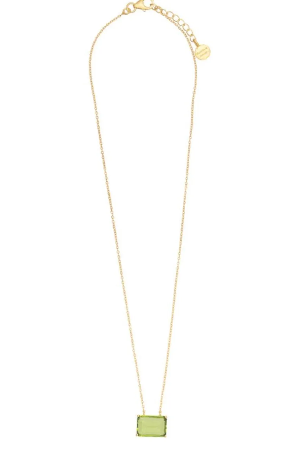 Peridot Glass Pendant Necklace