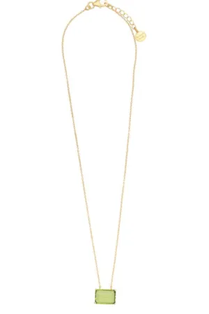 Peridot Glass Pendant Necklace