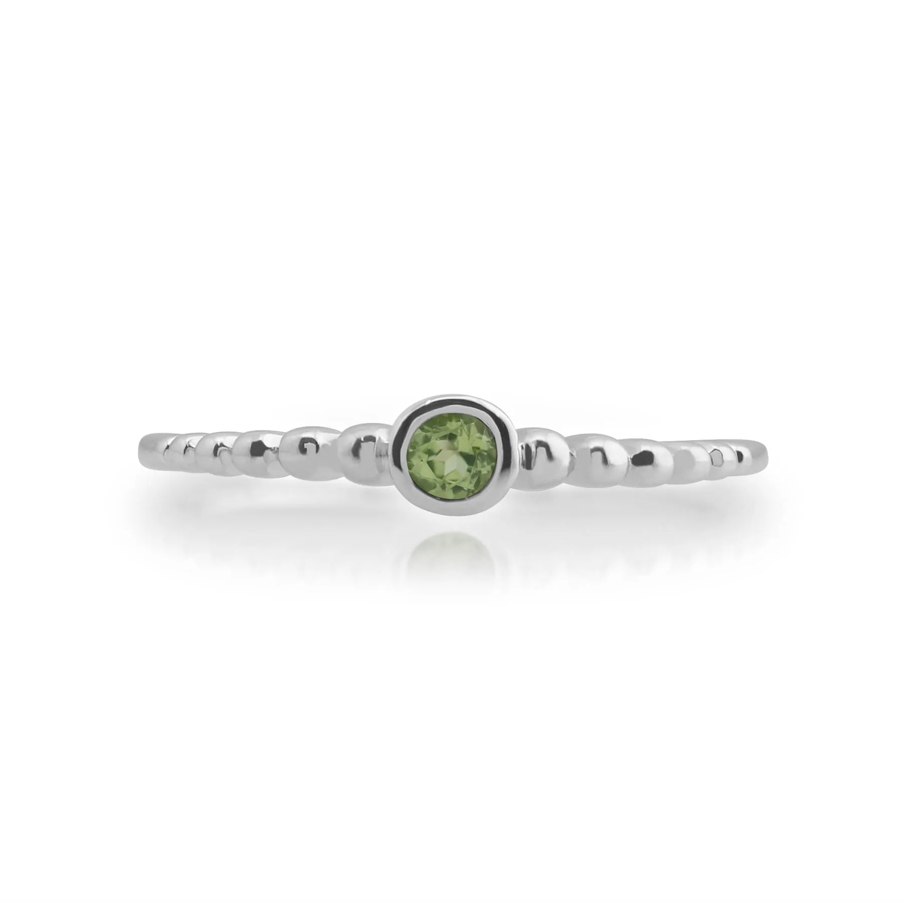Peridot Solitär Ring in 925 Sterling Silber