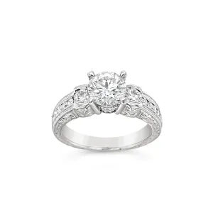 Platinum 1.68ctw Diamond Engagement Ring