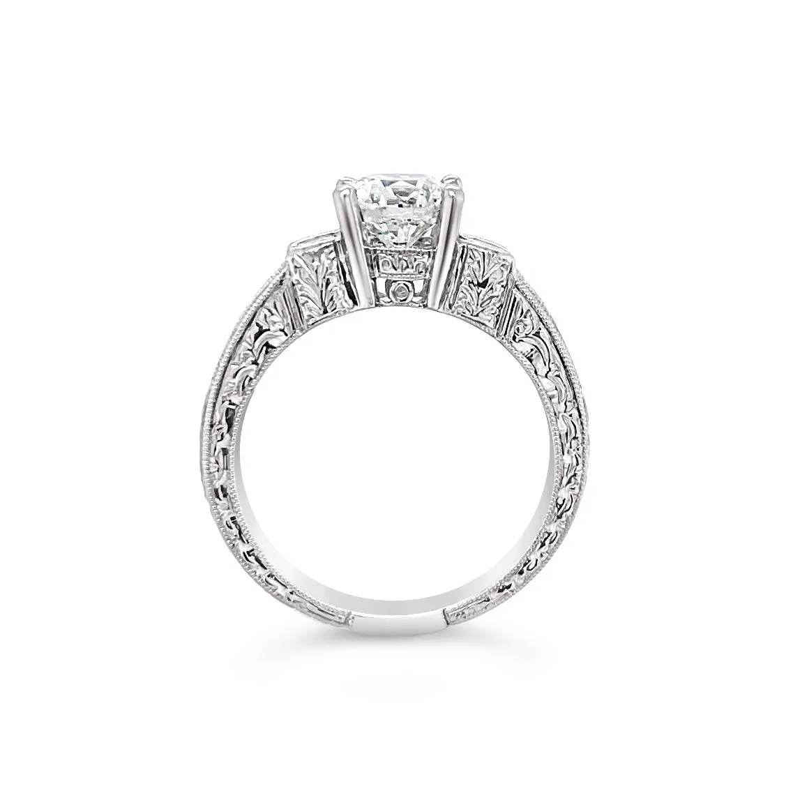 Platinum 1.68ctw Diamond Engagement Ring