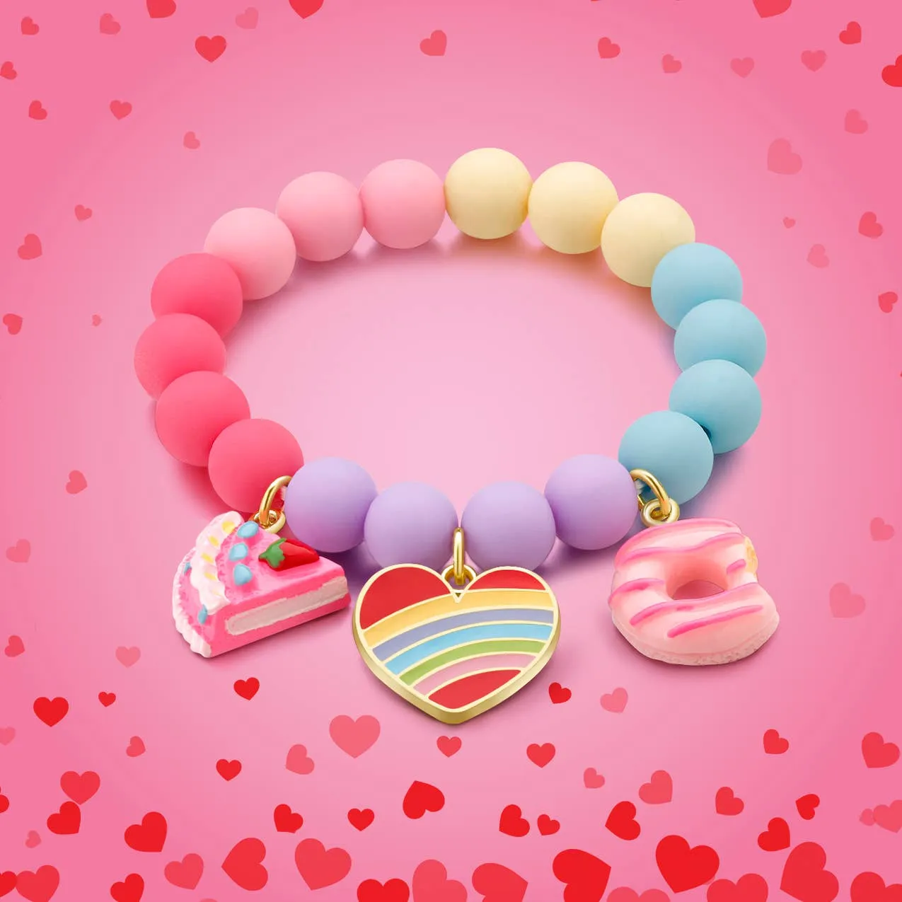 Rainbow Heart Whimsy Bracelet