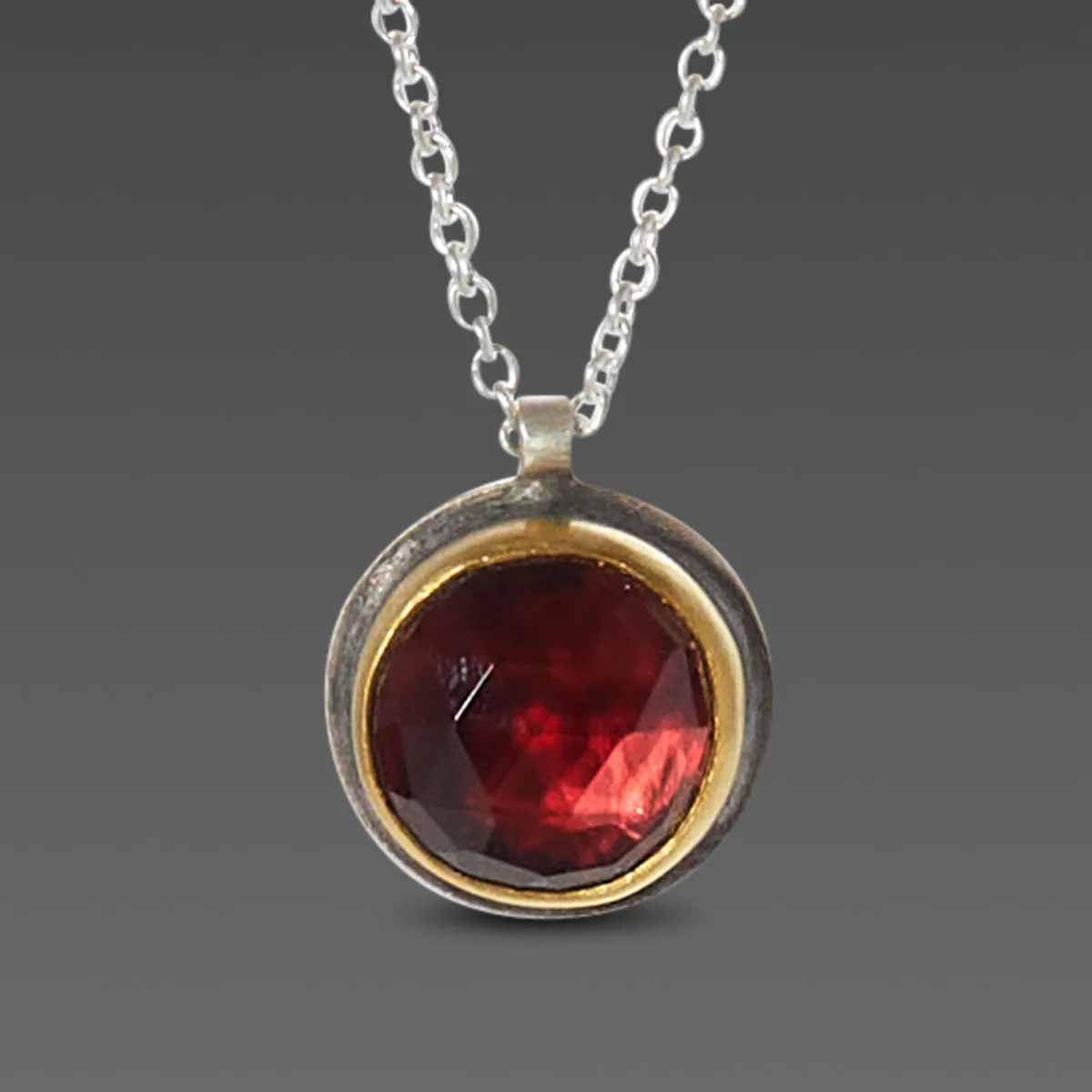 Rose Cut Garnet Necklace