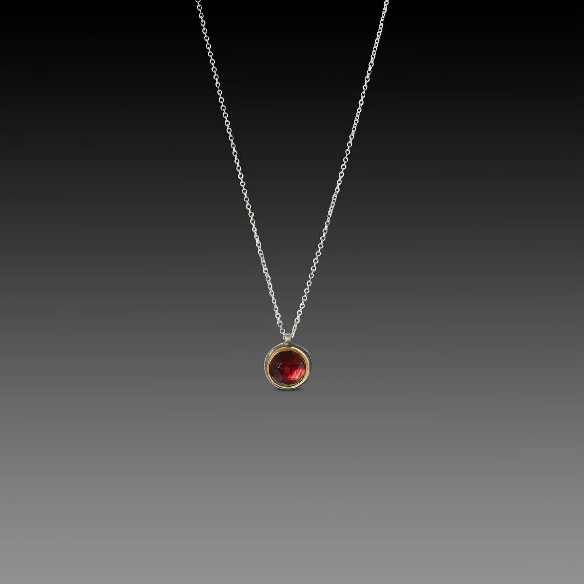 Rose Cut Garnet Necklace