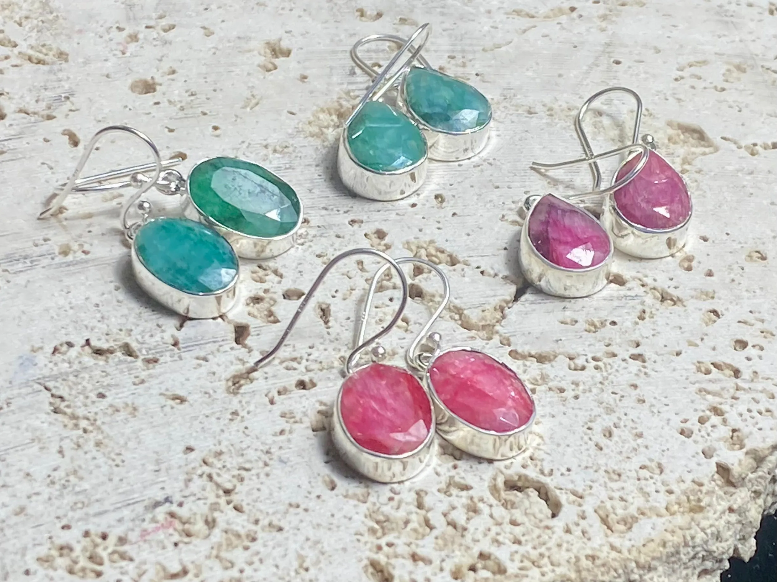 Ruby and Emerald Earrings
