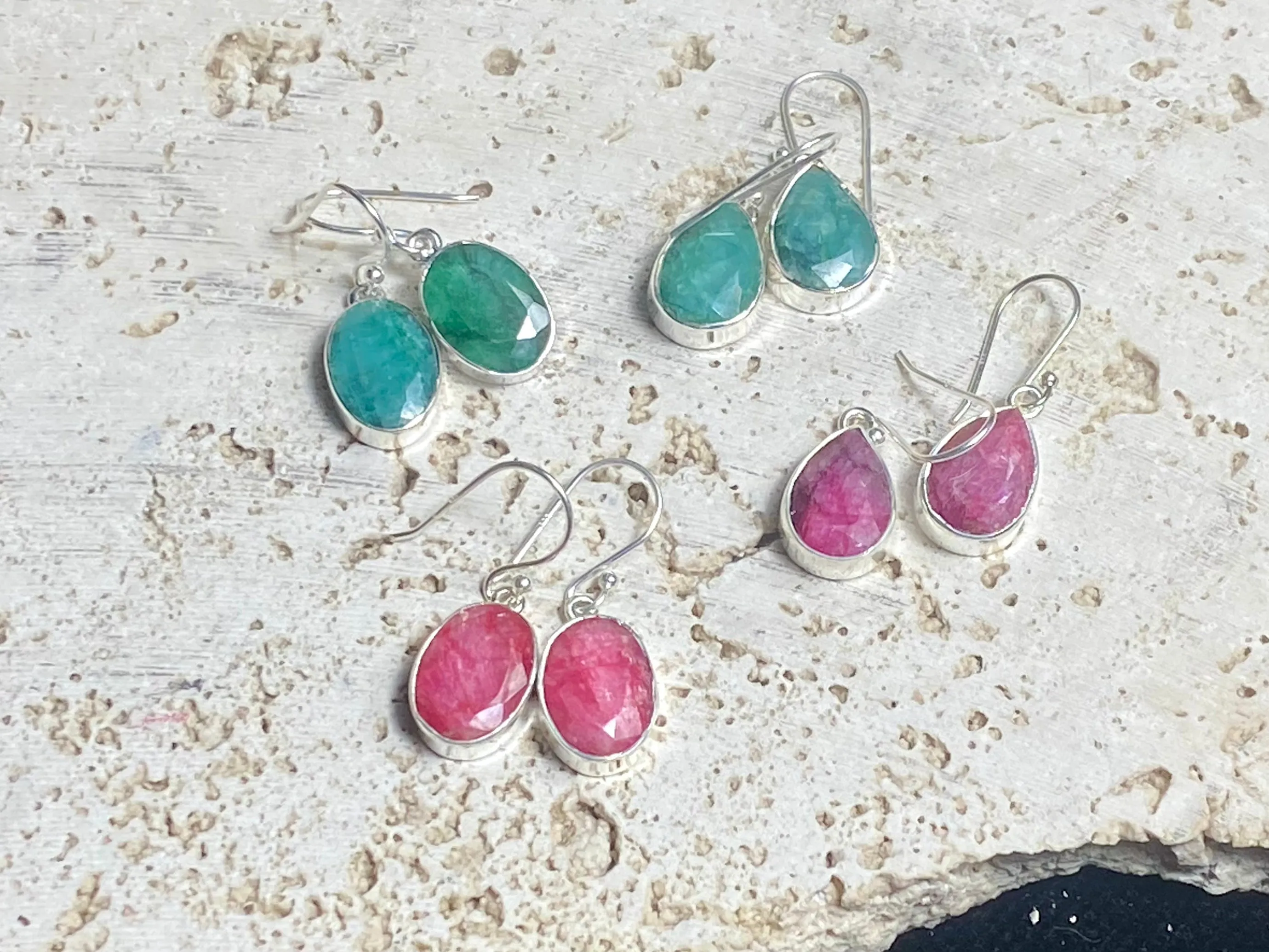 Ruby and Emerald Earrings
